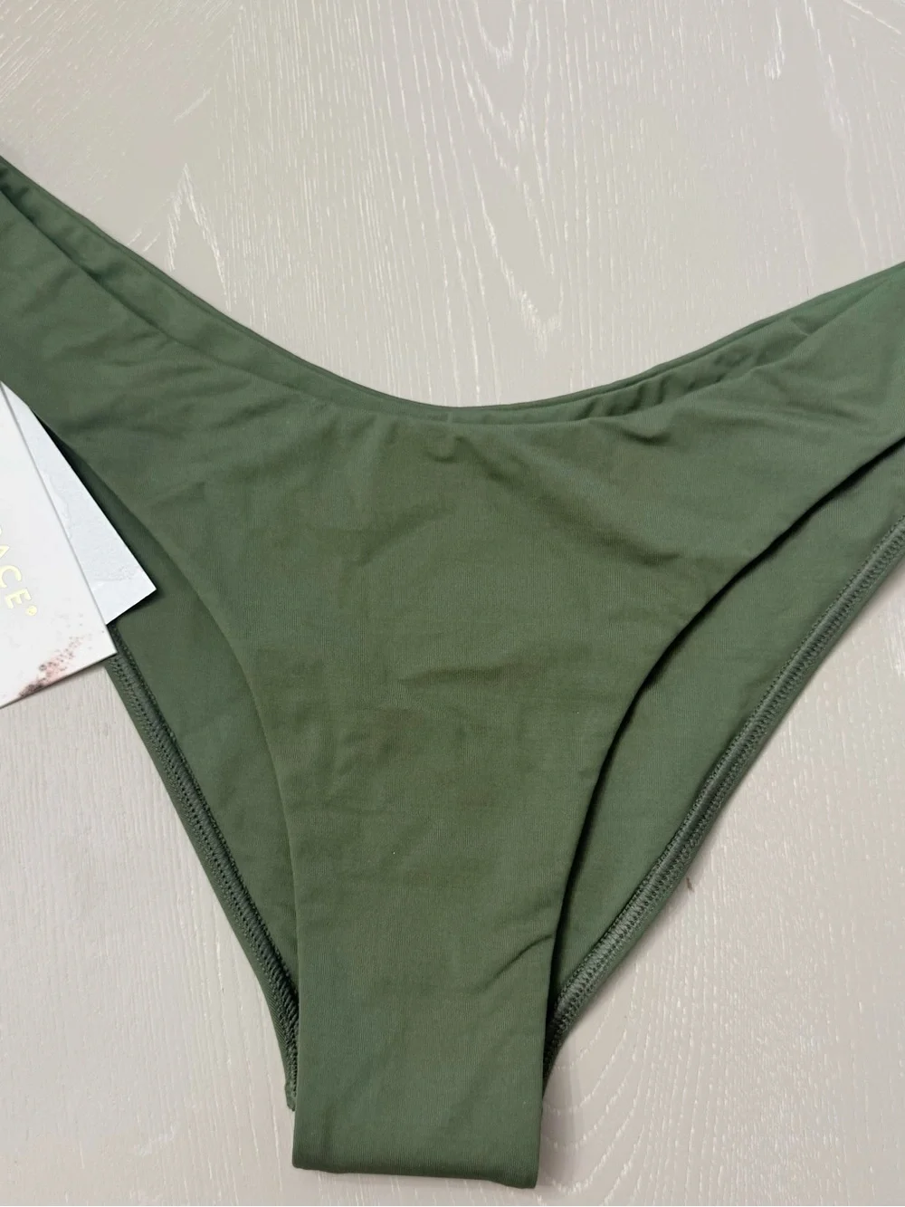 l*space Olive Green Bikini Bottom - Low Rise Swim Brief